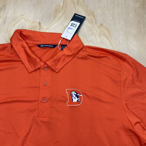 NEW XL Tall Denver Broncos Cutter Buck Throwback Forge Eco Stretch Polo Shirt - Picture 2 of 10
